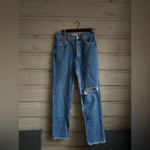 Free People High Waisted Straight Jeans